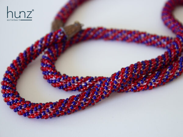 Burgundy n Navy Necklace - Image 2