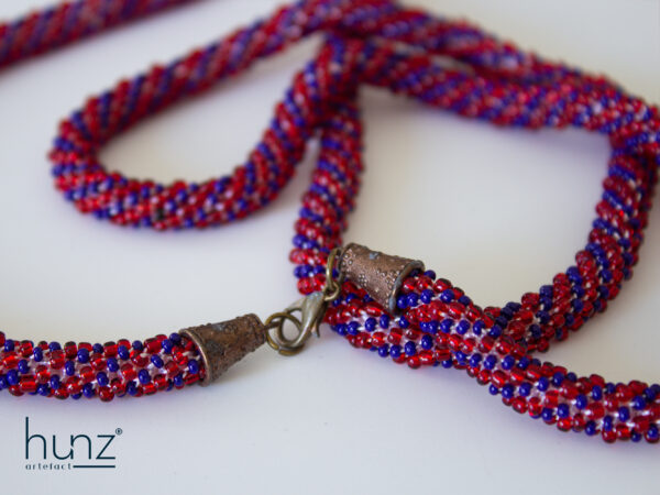 Burgundy n Navy Necklace - Image 3