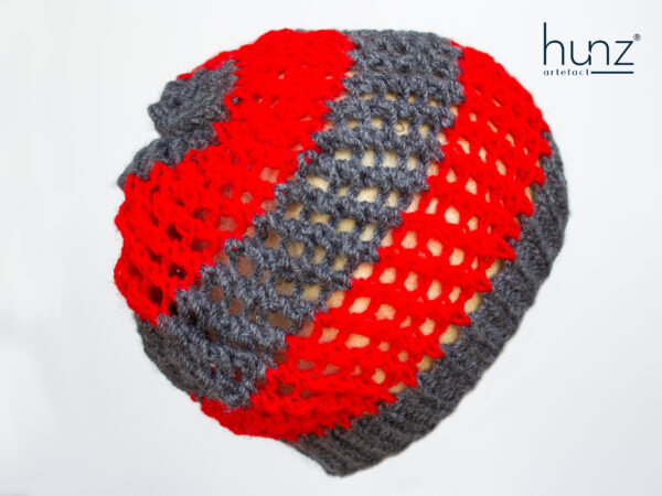 Red Grey Beanie - Image 2